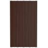 Galvanised Steel Roof Panels - 36 pcs Brown 80x45 cm | Hipomarket