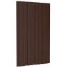 Galvanised Steel Roof Panels - 36 pcs Brown 80x45 cm | Hipomarket