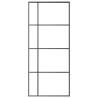 Sliding Door Frosted ESG Glass & Aluminium 90x205 cm - Black