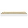 Floating Wall Shelf Oak & White - Stylish Home Décor