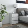 Bed Cabinet White 40x35x62.5 cm Engineered Wood Colour white Quantity in Package 1 