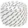 Braided Boat Rope White 14mm x 25m - Durable Polyester