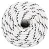 Braided Boat Rope White 14mm x 25m - Durable Polyester