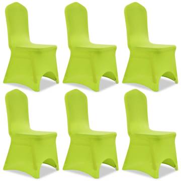 Stretch Chair Cover 6 pcs Green - Enhance Your Events