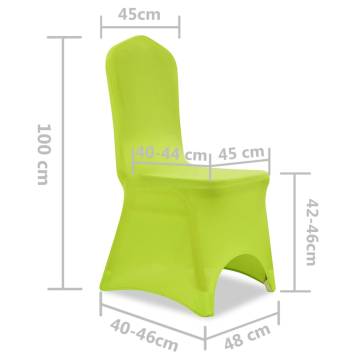 Stretch Chair Cover 6 pcs Green - Enhance Your Events