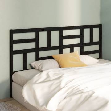 Black Solid Wood Bed Headboard - 206x4x104 cm | HipoMarket