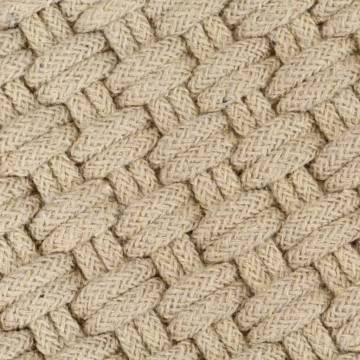 Rug Rectangular Natural 180x250 cm Cotton - Cozy & Stylish