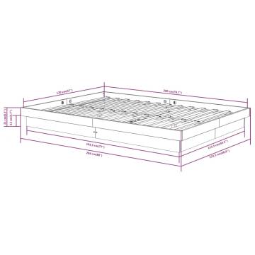 Black Solid Wood Pine Bed Frame 120x200 cm | Hipomarket