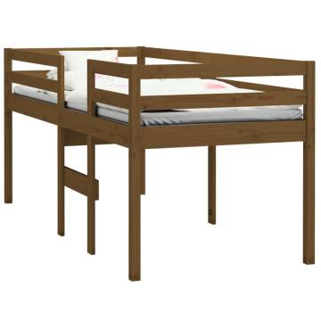 High Sleeper Bed Honey Brown - Solid Pine 75x190 cm