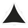 Sunshade Sail Oxford Fabric Triangular 3.6x3.6m Black | HipoMarket