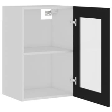 Hanging Glass Cabinet Black 40x31x60 cm | Hipo Market