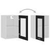 Hanging Glass Cabinet Black 40x31x60 cm | Hipo Market