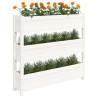 Planter White 112x25x104.5 cm Solid Wood Pine - Hipomarket