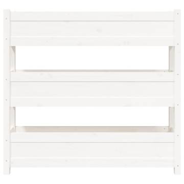 Planter White 112x25x104.5 cm Solid Wood Pine - Hipomarket