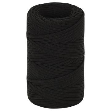 Work Rope Black 2mm 50m - Durable Polyester Rope for All Uses