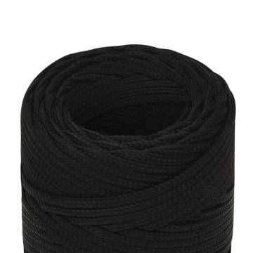 Work Rope Black 2mm 50m - Durable Polyester Rope for All Uses