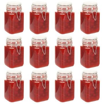 Glass Jam Jars with Lock - 12 pcs 260 ml | HipoMarket