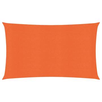 Sunshade Sail 160 g/m² Orange 2x5 m - HDPE Sun Protection