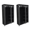 Fabric Wardrobes 2 pcs Black Colour black Quantity in Package 1 Amount 2 