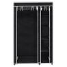 Durable Black Fabric Wardrobes - 2 pcs | HipoMarket