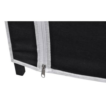 Durable Black Fabric Wardrobes - 2 pcs | HipoMarket