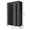 Durable Black Fabric Wardrobes - 2 pcs | HipoMarket