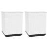 White Polypropylene Planters - 2 pcs | Durable & Stylish