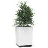 White Polypropylene Planters - 2 pcs | Durable & Stylish