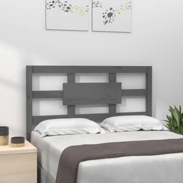 Stylish Grey Bed Headboard - Solid Pine Wood | Hipo Market