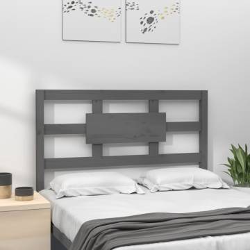 Stylish Grey Bed Headboard - Solid Pine Wood | Hipo Market