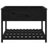 Stylish Black Planter with Shelf - Solid Pine Wood 111.5x81 cm