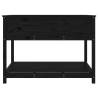 Stylish Black Planter with Shelf - Solid Pine Wood 111.5x81 cm