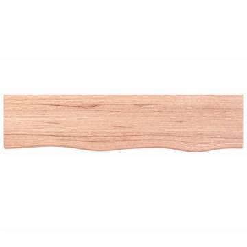 Wall Shelf Light Brown 80x20x4 cm Solid Oak - Rustic Storage