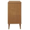 MOLDE Brown Drawer Cabinet - Solid Pine Wood - 80x40x80 cm