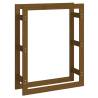 Honey Brown Firewood Rack - Solid Pine Wood 80x25x100 cm