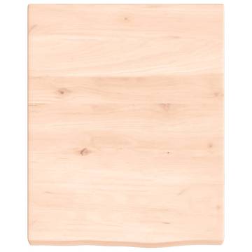 Untreated Solid Oak Wall Shelf - 40x50x(2-4) cm | HipoMarket