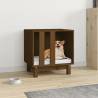 Dog House Honey Brown 50x40x52 cm Solid Wood Pine Colour honey brown Size 50 x 40 x 52 cm 