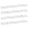 Stylish White Wall Shelves - Set of 4 | 60x9x3 cm