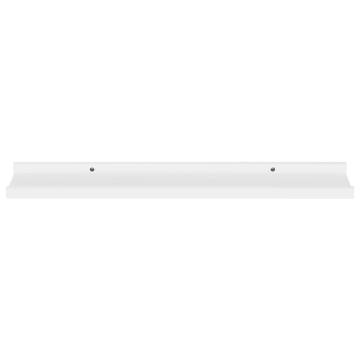 Stylish White Wall Shelves - Set of 4 | 60x9x3 cm