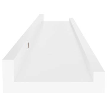 Stylish White Wall Shelves - Set of 4 | 60x9x3 cm