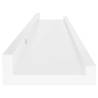 Stylish White Wall Shelves - Set of 4 | 60x9x3 cm