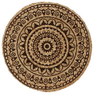 Handmade Dark Brown Jute Placemats - 4 Pcs (38 cm Round)