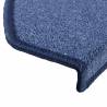 Carpet Stair Treads 15 pcs Blue - Non-Slip & Stylish