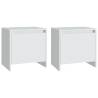 Elegant White Bedside Cabinets - 2 pcs | Hipomarket