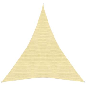 Beige Sunshade Sail 5x7x7m - Durable HDPE Outdoor Shelter