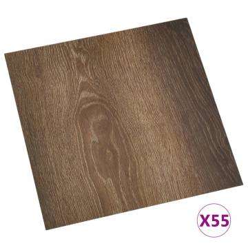 Self-adhesive PVC Flooring Planks - 55 pcs - 5.11 m² Brown