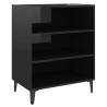 High Gloss Black Sideboard - 57x35x70 cm | Hipomarket UK