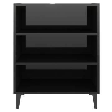 High Gloss Black Sideboard - 57x35x70 cm | Hipomarket UK