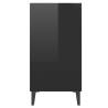 High Gloss Black Sideboard - 57x35x70 cm | Hipomarket UK