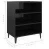 High Gloss Black Sideboard - 57x35x70 cm | Hipomarket UK